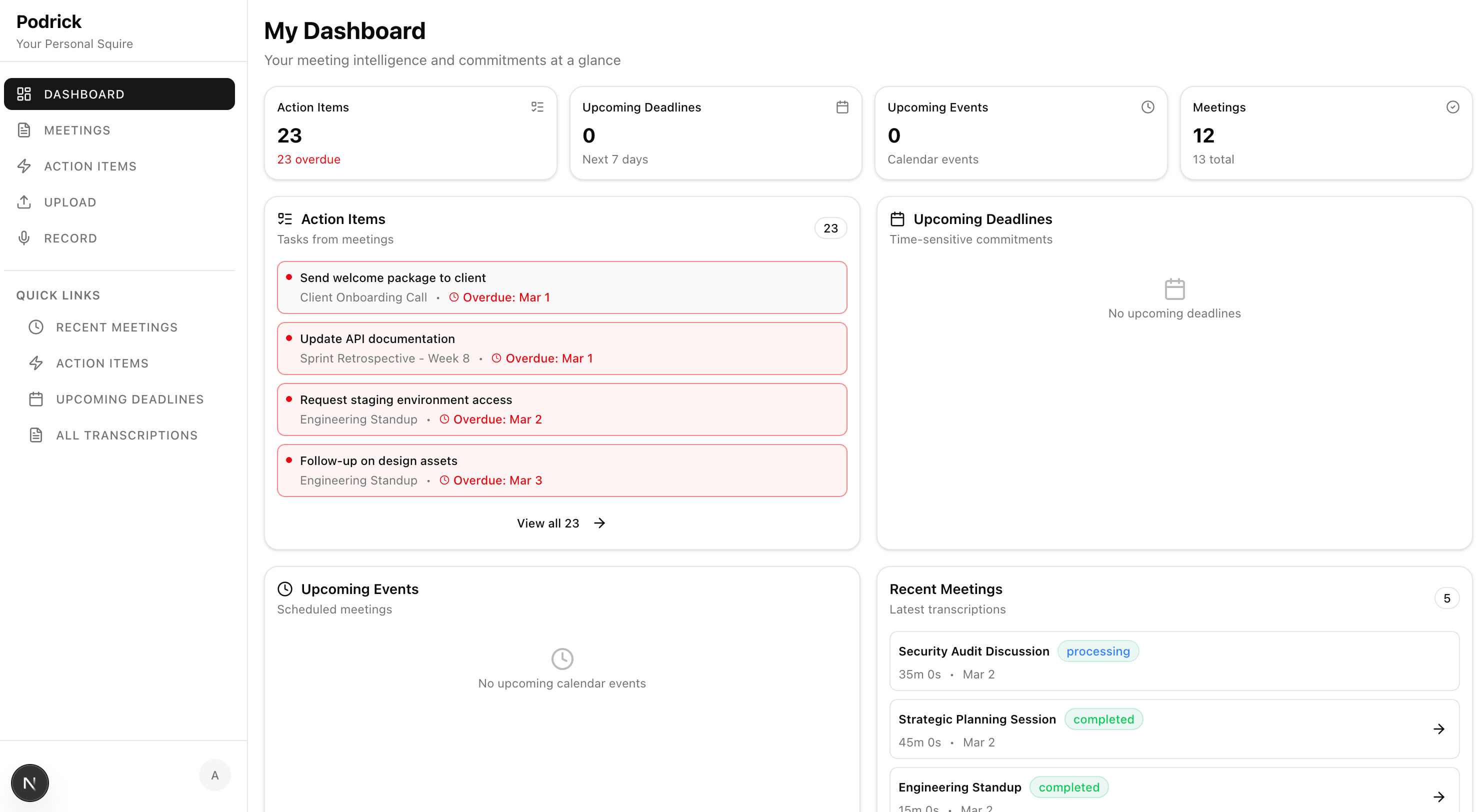 Local AI Meeting Intelligence System